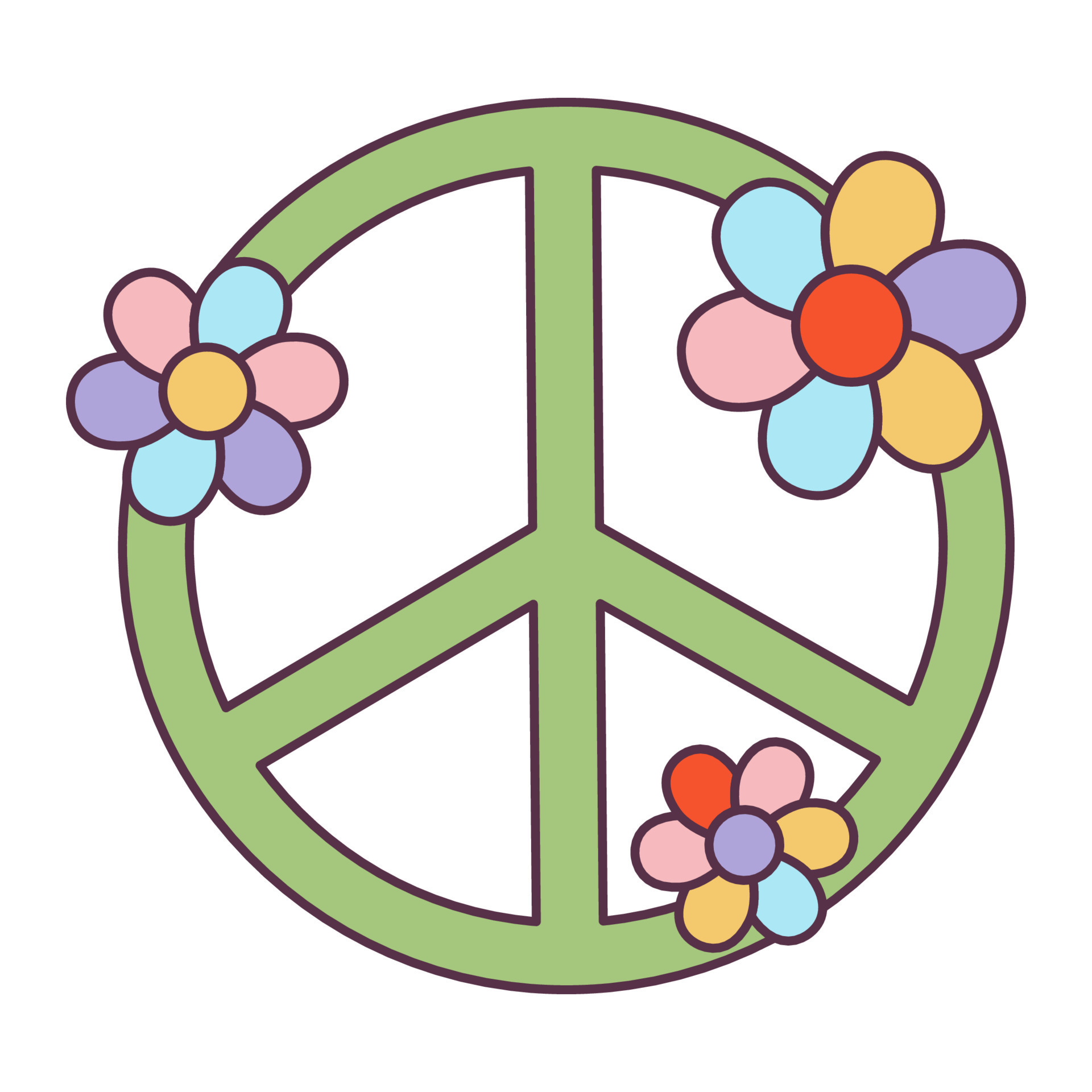Peace Hippie Psychedelic Hand Transparent Background - Hippie