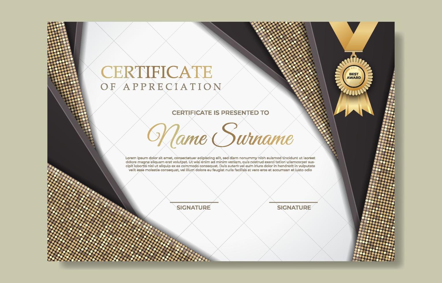 Modern Professional Certificate of Appreciation vector