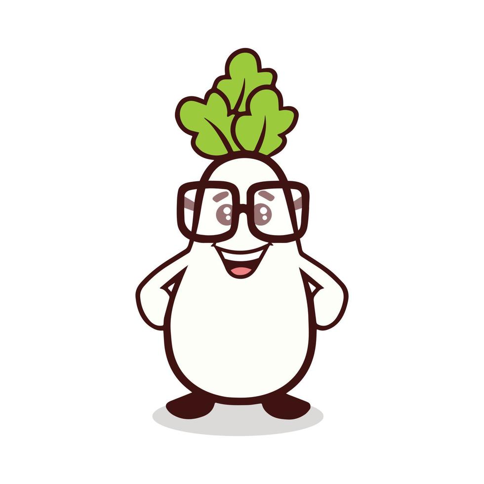 Free cute kimchi cartoon character vector illustration. Happy vegetable cartoon vector