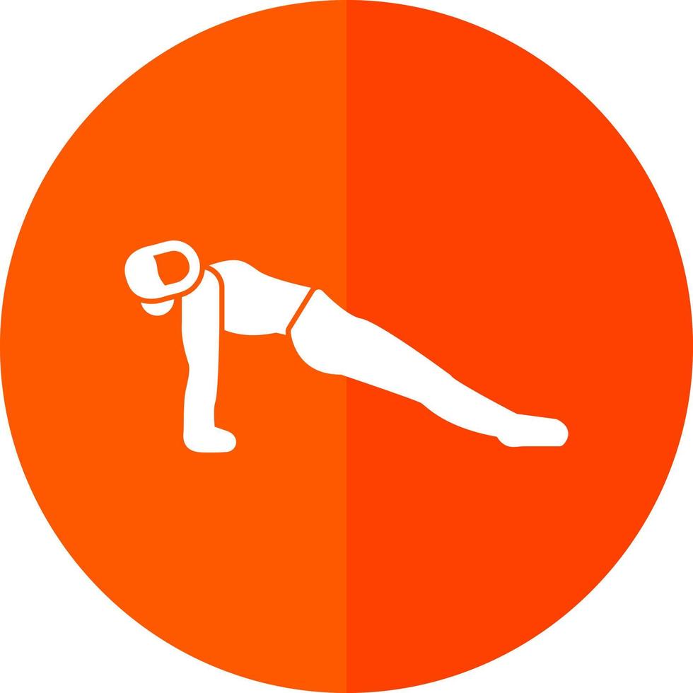 Upward Plank Pose Vector Icon Design