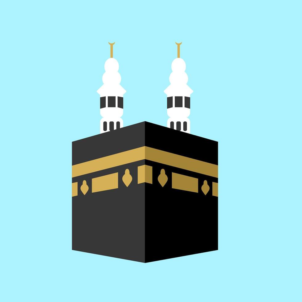 kaaba en la meca vector