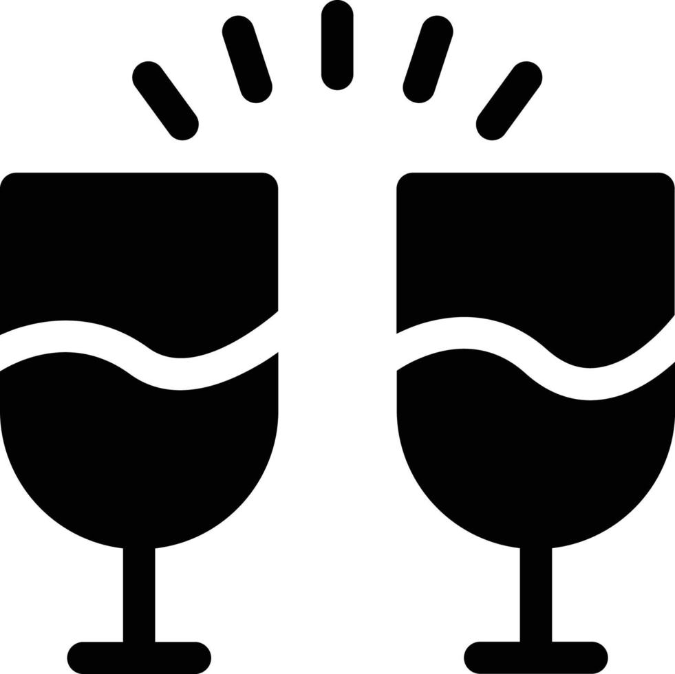 Glass Drink Celebration Icon vector