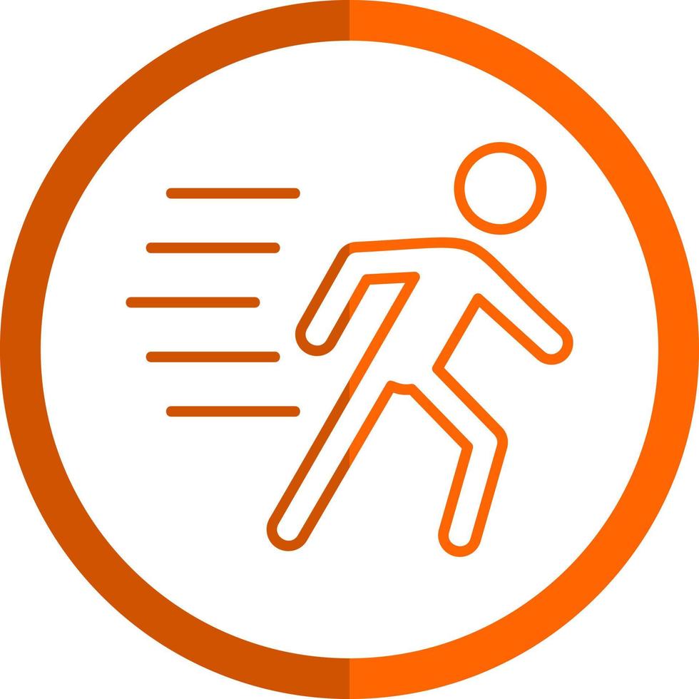 Running Person Vector Icon Design