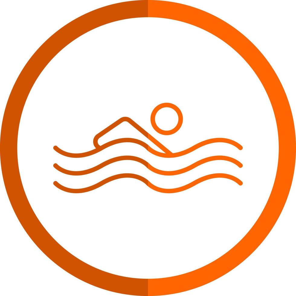 Swimming Person Vector Icon Design