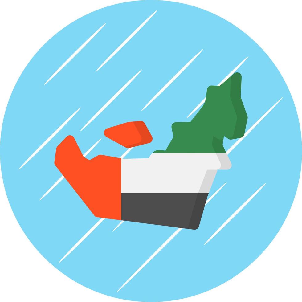 Dubai Map Vector Icon Design