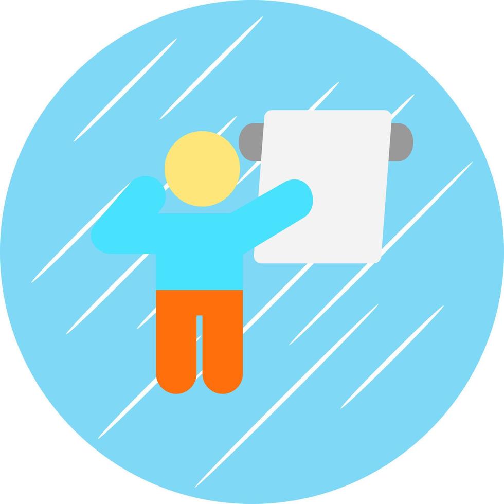 Man hanging Towel Vector Icon Design