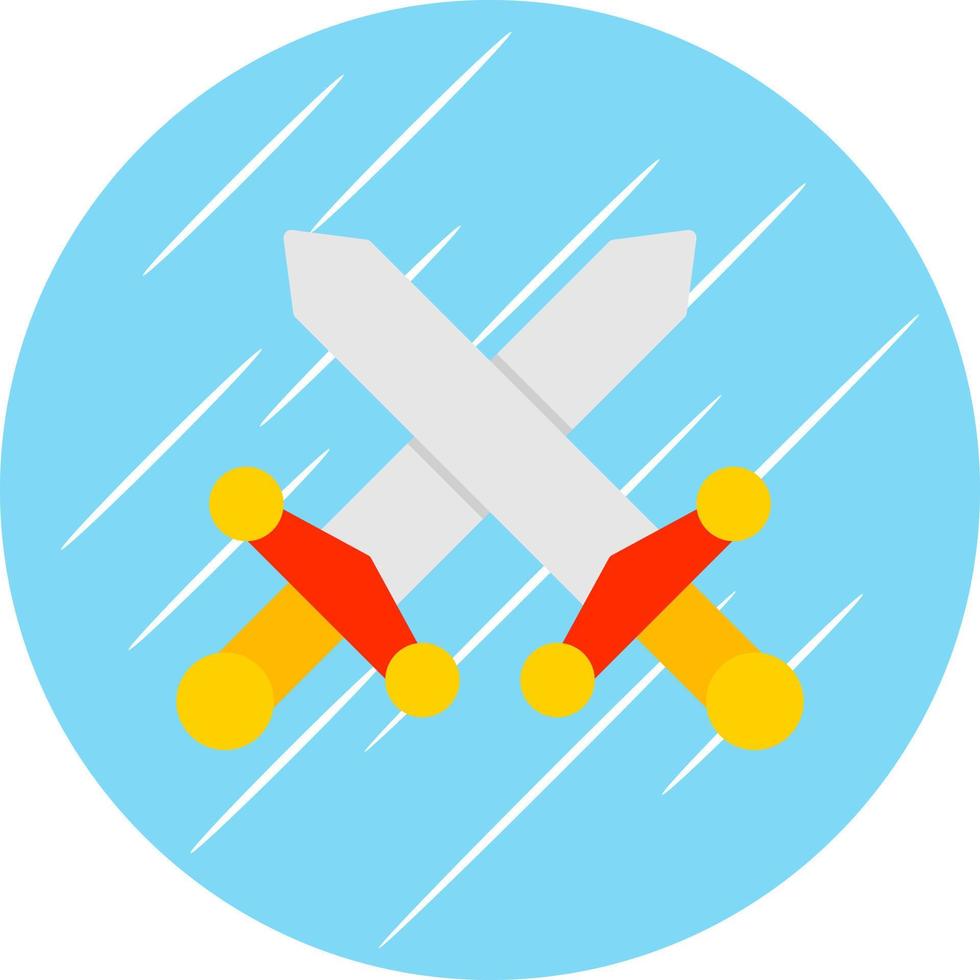 Sword Fighting Vector Icon Design