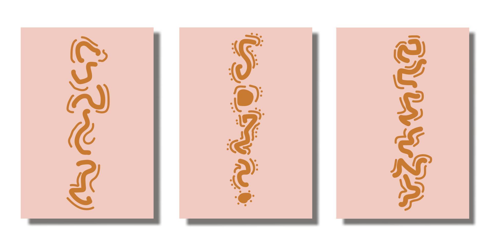 Set of modern minimalist abstract potrait aesthetic decoration vector