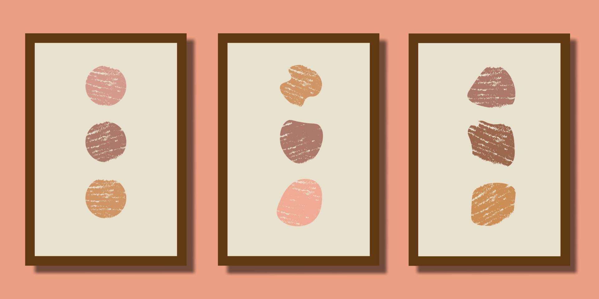 conjunto de moderno minimalista resumen potrait estético decoración vector