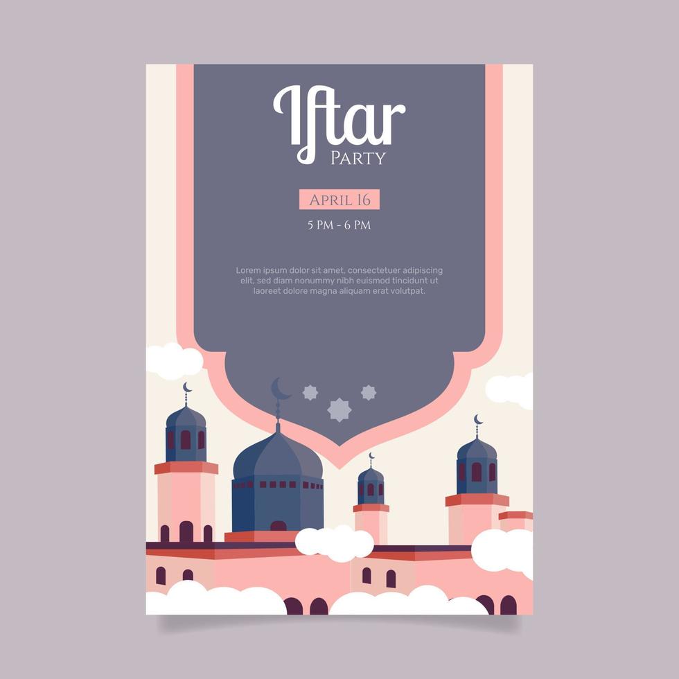 iftar party invitation template design. - Vector. vector