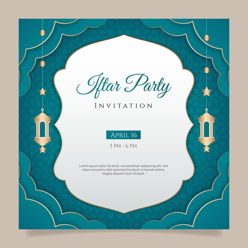 iftar party invitation template design. - Vector. vector