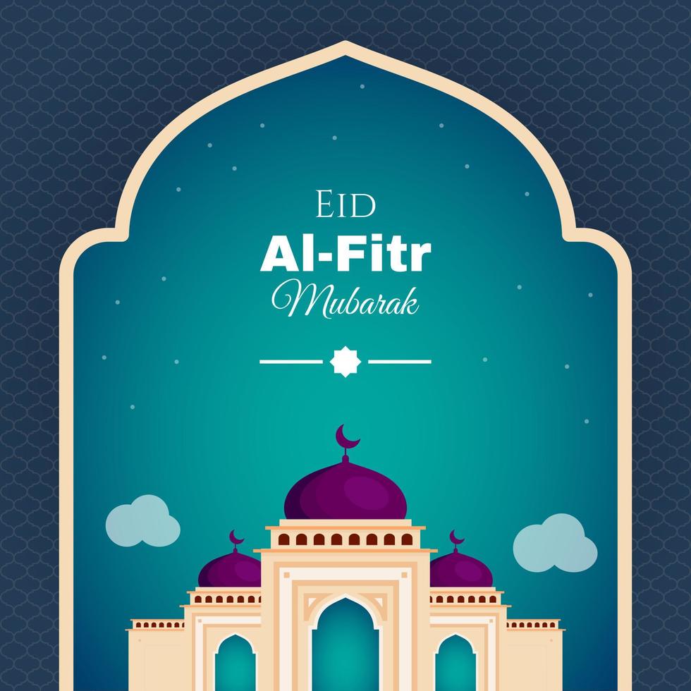 Eid al-fitr greeting banner. - Vector. vector