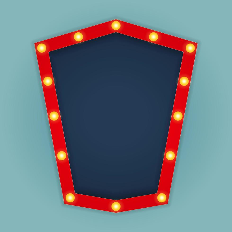 Vintage 3d light retro frame. - Vector. vector