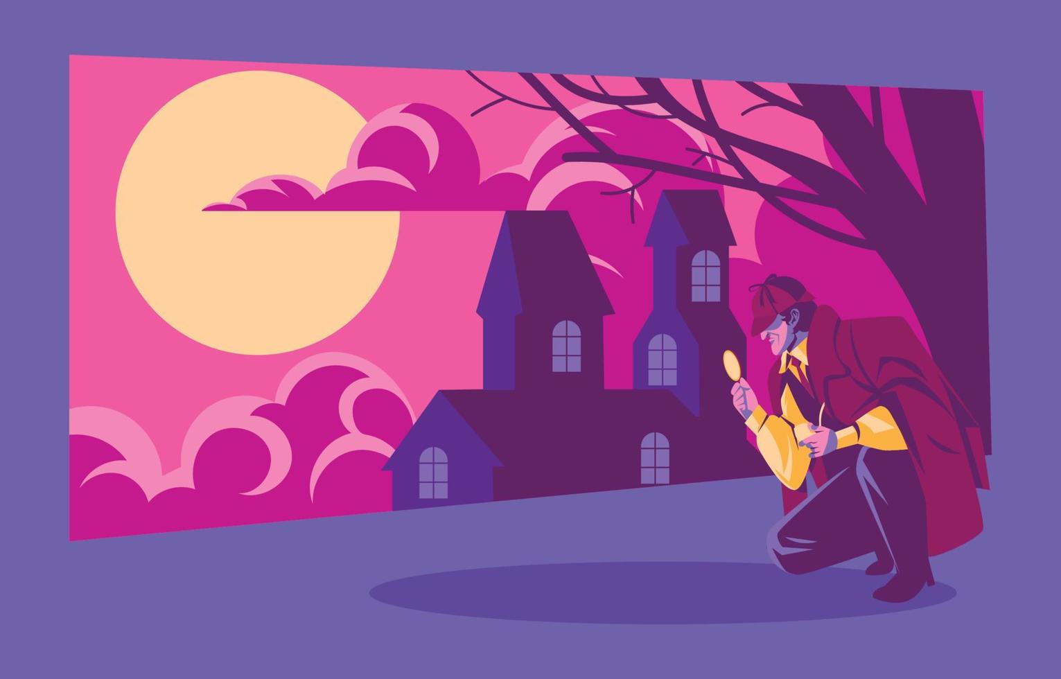 Classic Style Detective Concept vector