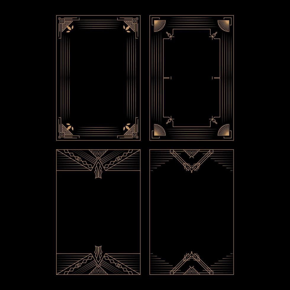 Vintage Art Deco Frames Object vector