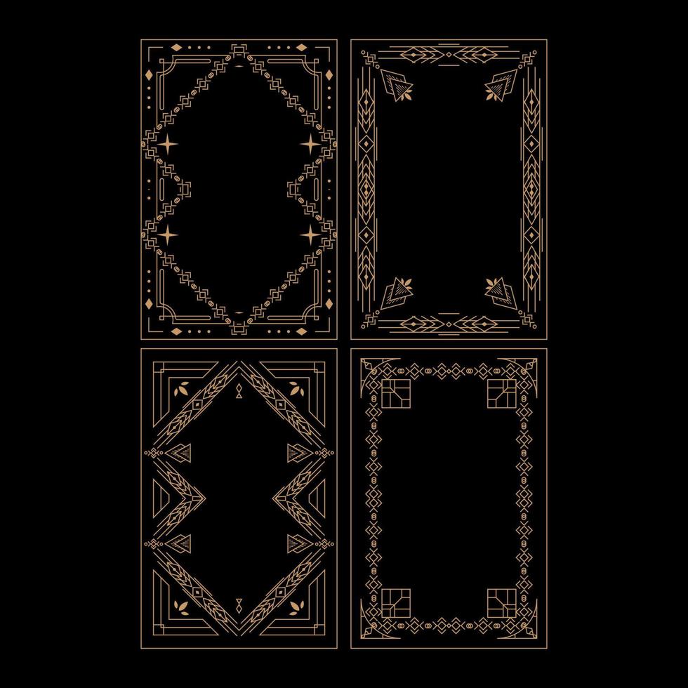 Vintage Art Deco Frames Object 20313729 Vector Art at Vecteezy