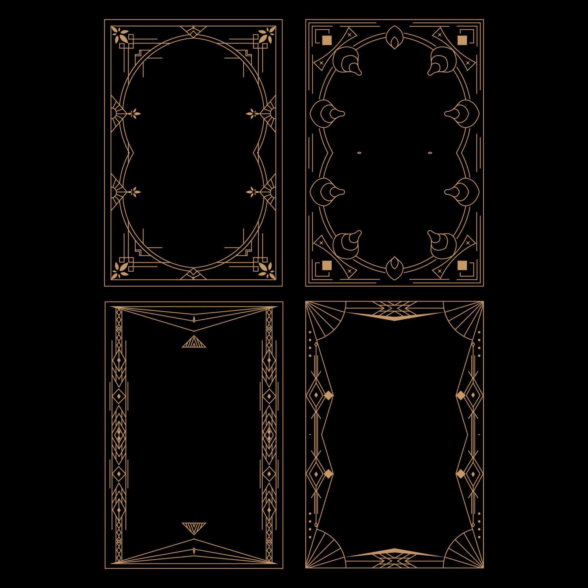 Vintage Art Deco Frames Object 20313730 Vector Art at Vecteezy