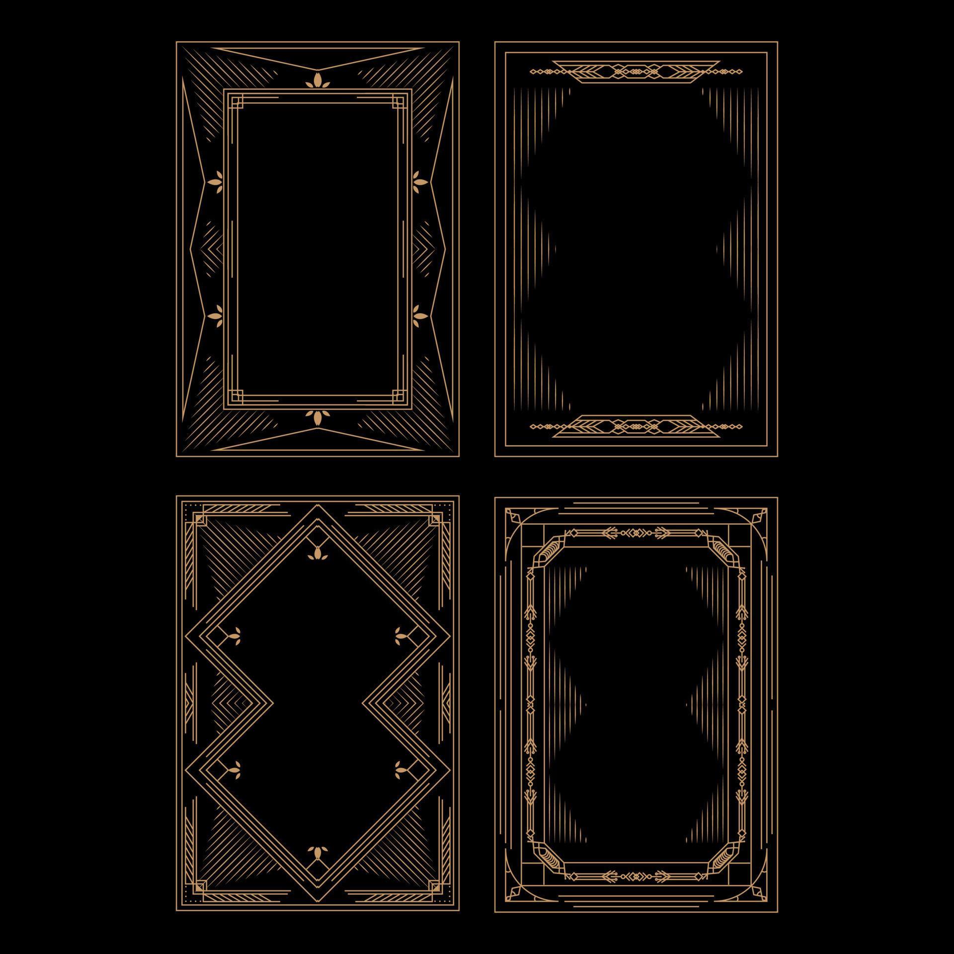 Vintage Art Deco Frames Object 20313733 Vector Art at Vecteezy