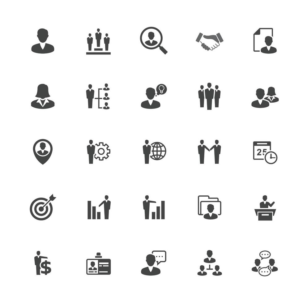 Management and Human Resource Icon set vector