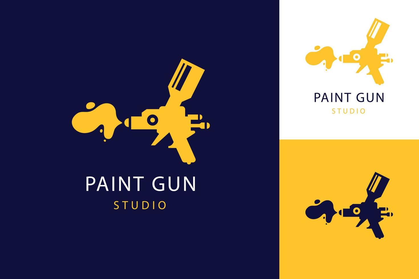 gradient paint gun logo template vector