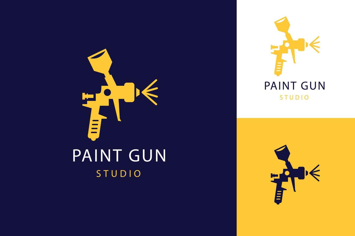 gradient paint gun logo template vector