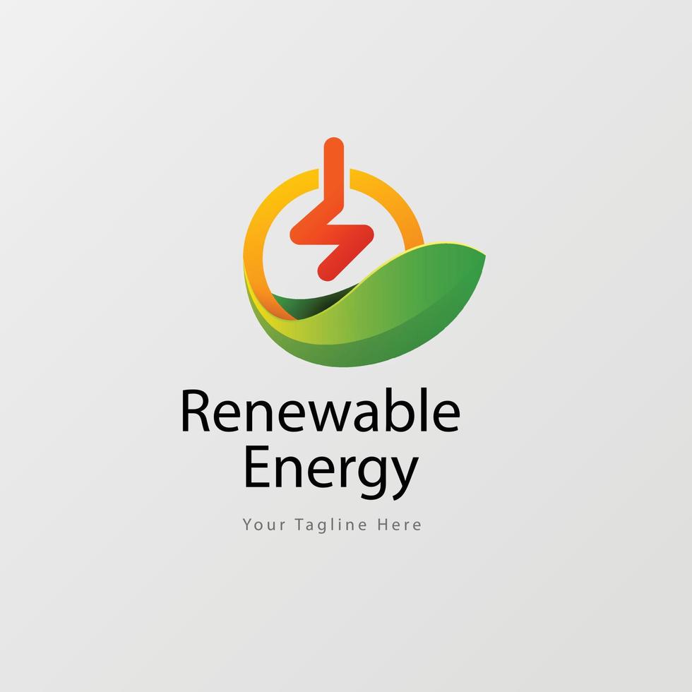 renovable energía logo modelo diseño vector