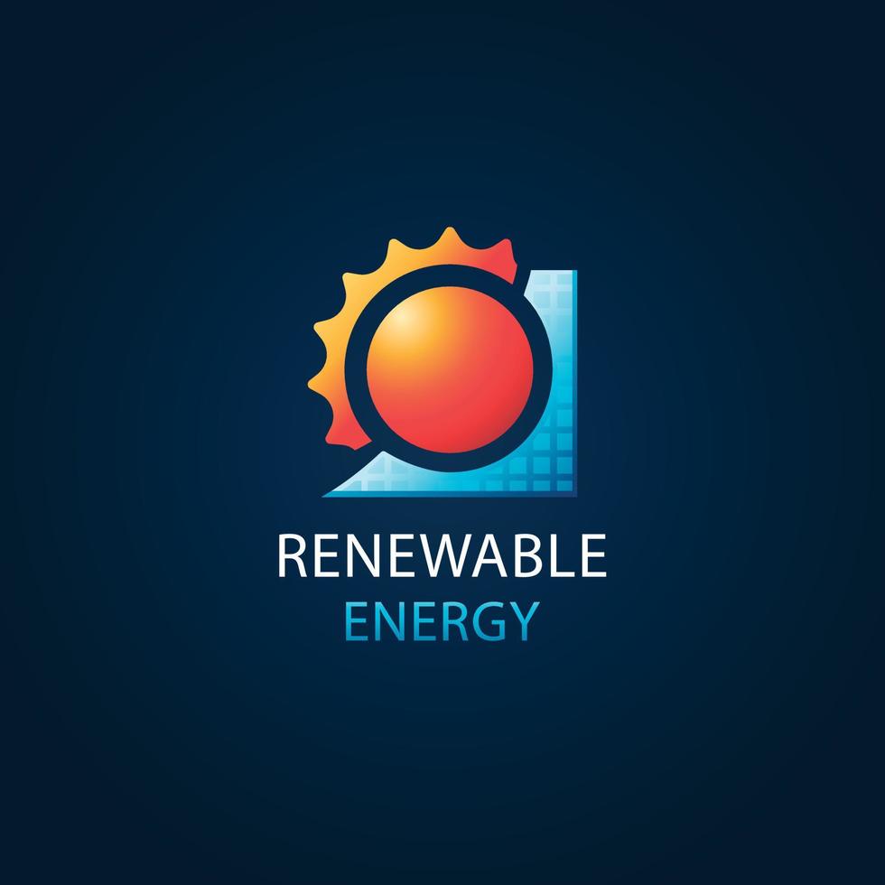 renovable energía logo modelo diseño vector