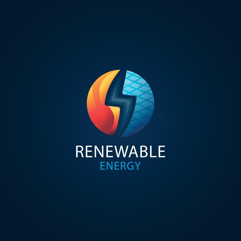 renewable energy logo template design vector