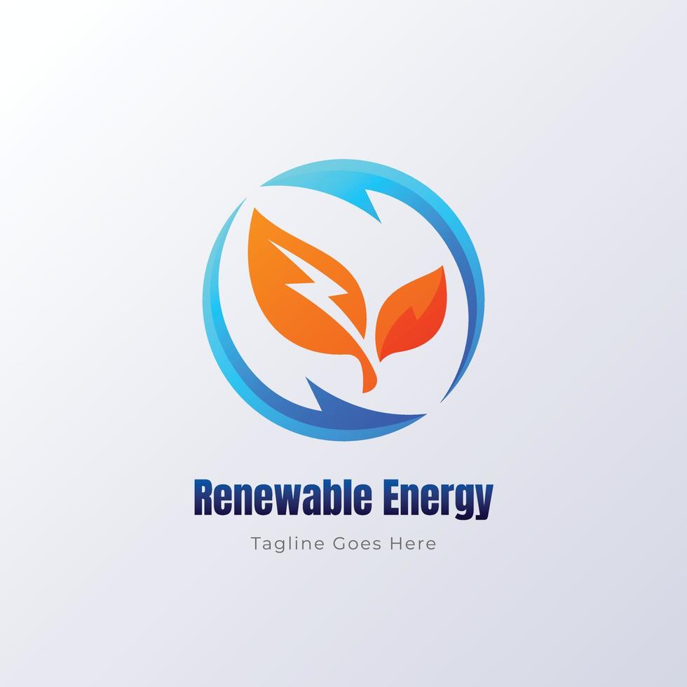 renewable energy logo template design vector