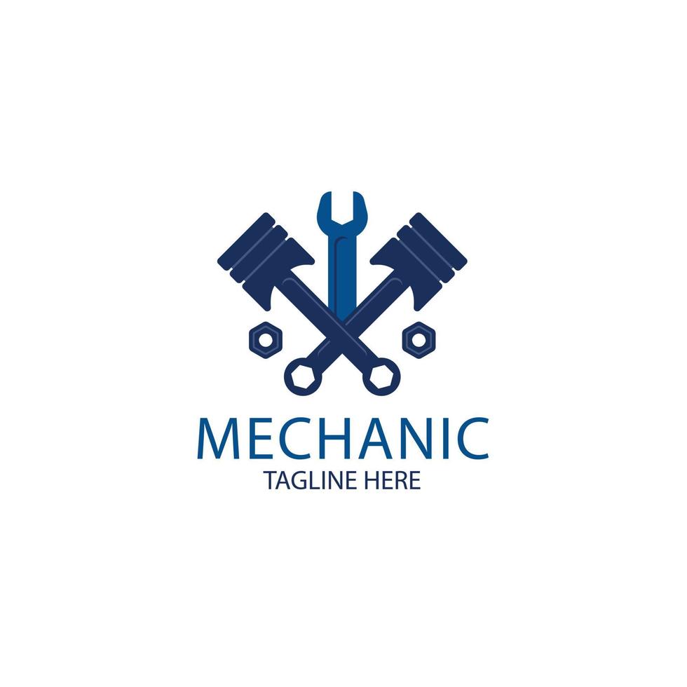 hand drawn mechanical logo template design vector