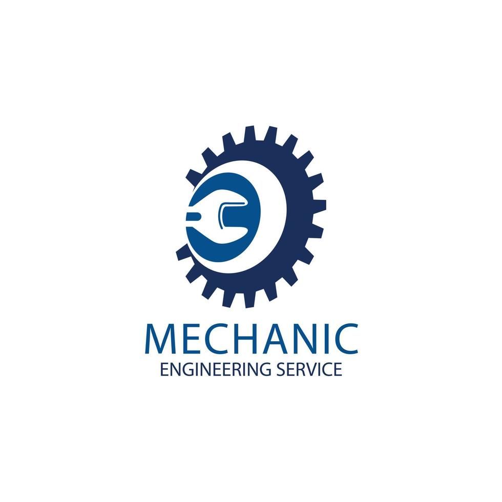 hand drawn mechanical logo template design vector