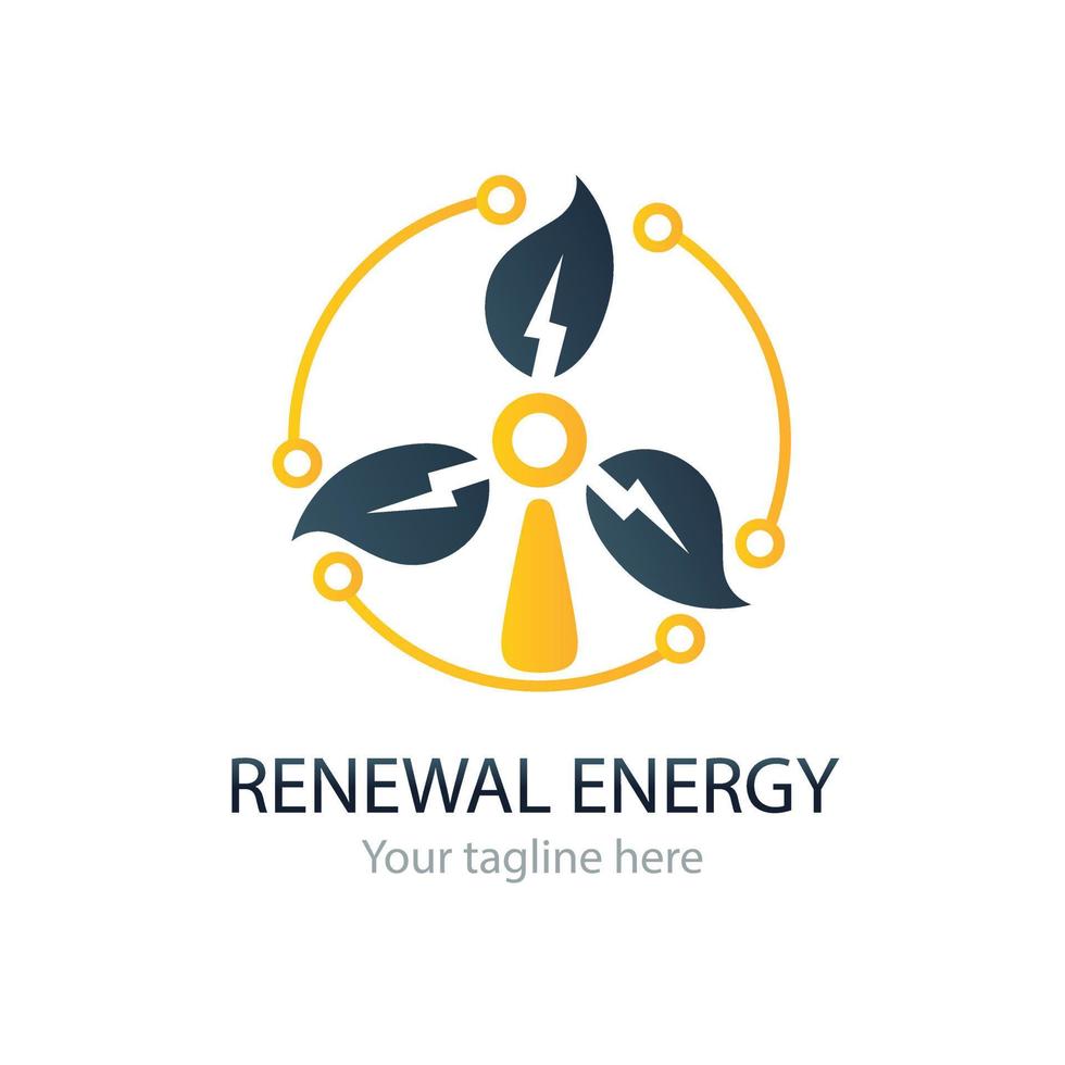 renewable energy logo template design vector