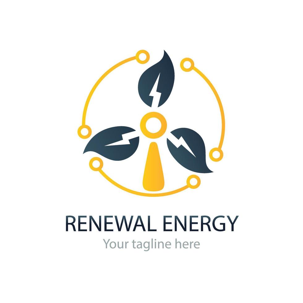 renovable energía logo modelo diseño vector