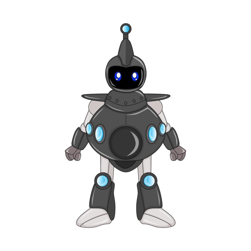 submarine robot character, vector, editable, great for comics, illustrations, coloring books, stickers, posters, websites, printing and more vector