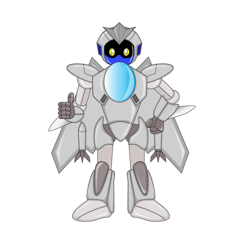 fighter jet robot character, vector, editable, perfect for comics, illustrations, coloring books, stickers, posters, websites, printing and more vector