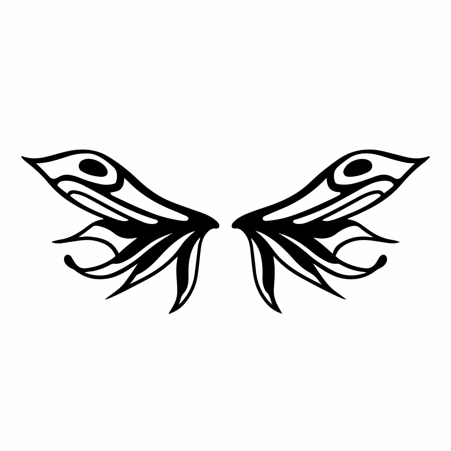 Tribal Fairy Wings Logo. Tattoo Design. Stencil Vector Illustration. 20313979 Vector Art at Vecteezy