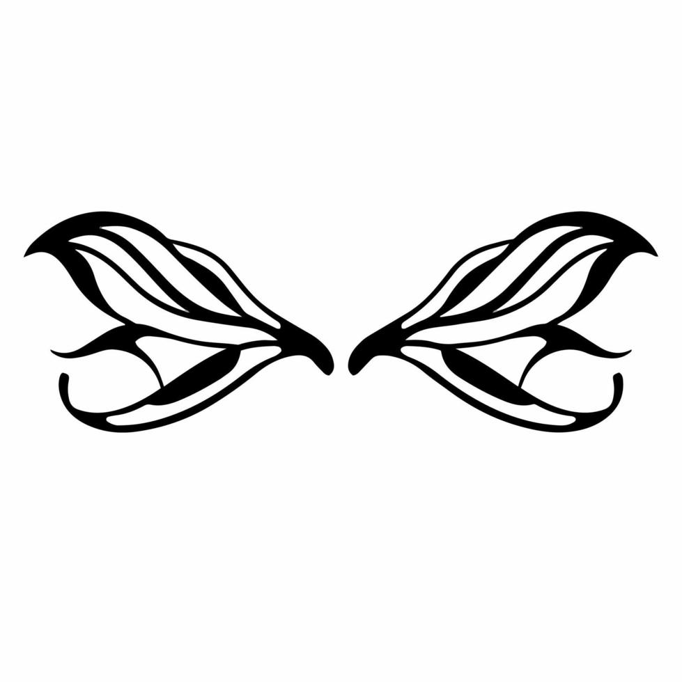 Tribal Fairy Wings Logo. Tattoo Design. Stencil Vector Illustration. 20313984 Vector Art at Vecteezy