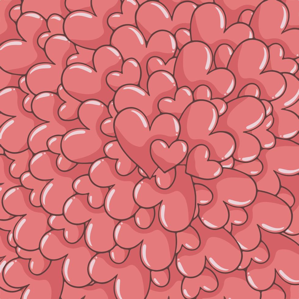 Love Heart Symbol Icon Pattern Background. Valentine Vector Illustration.