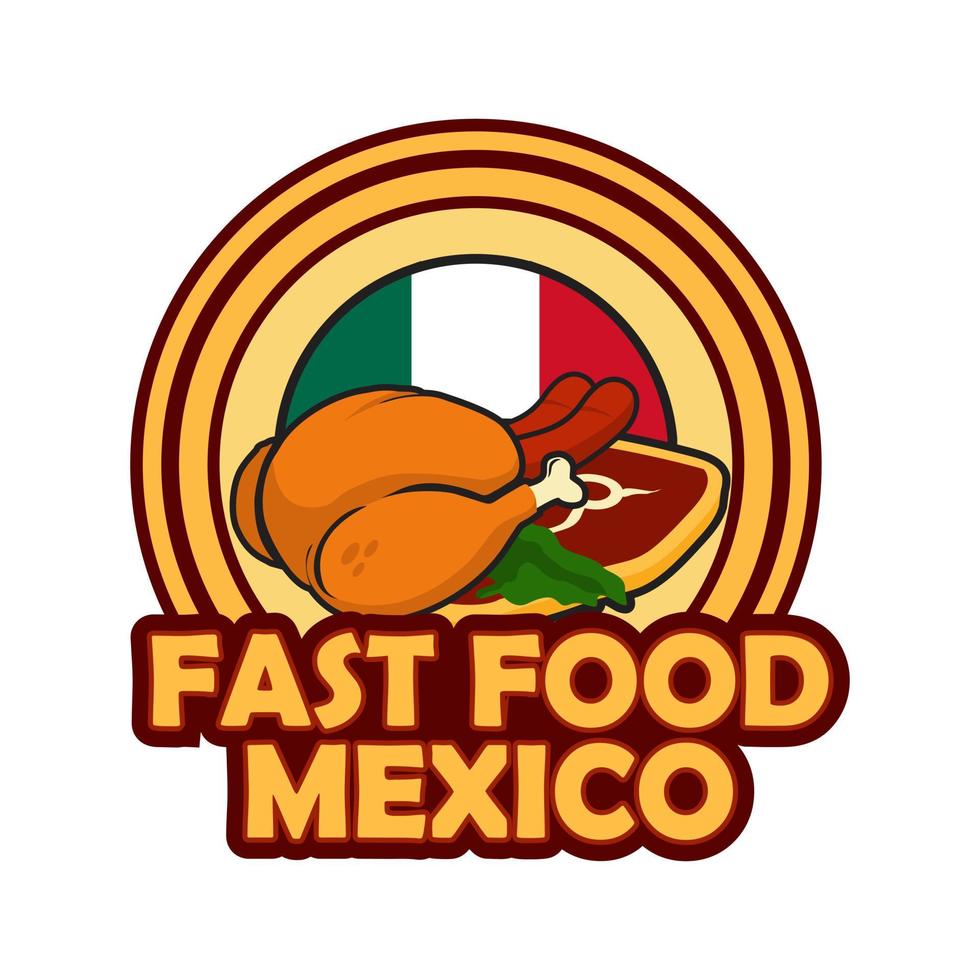 rápido comida mexico diseño vector