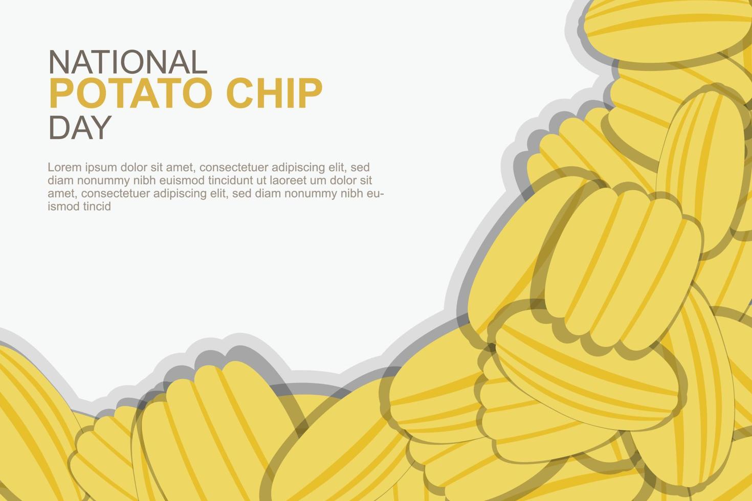 National Potato Chip Day background. vector