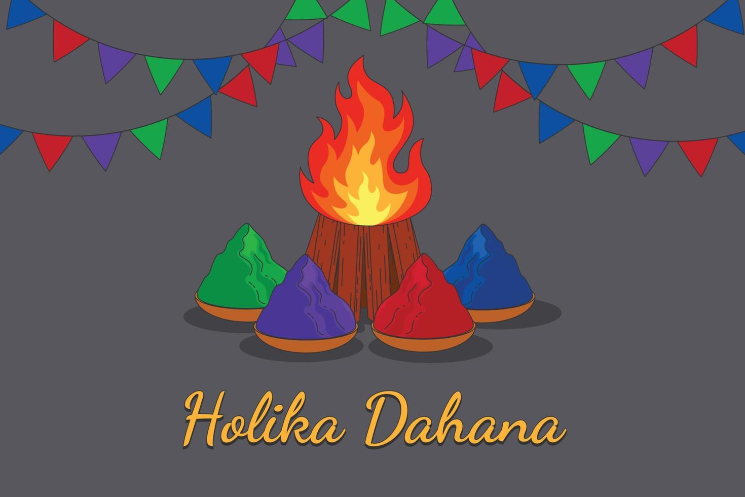 Holika Dahana background. vector