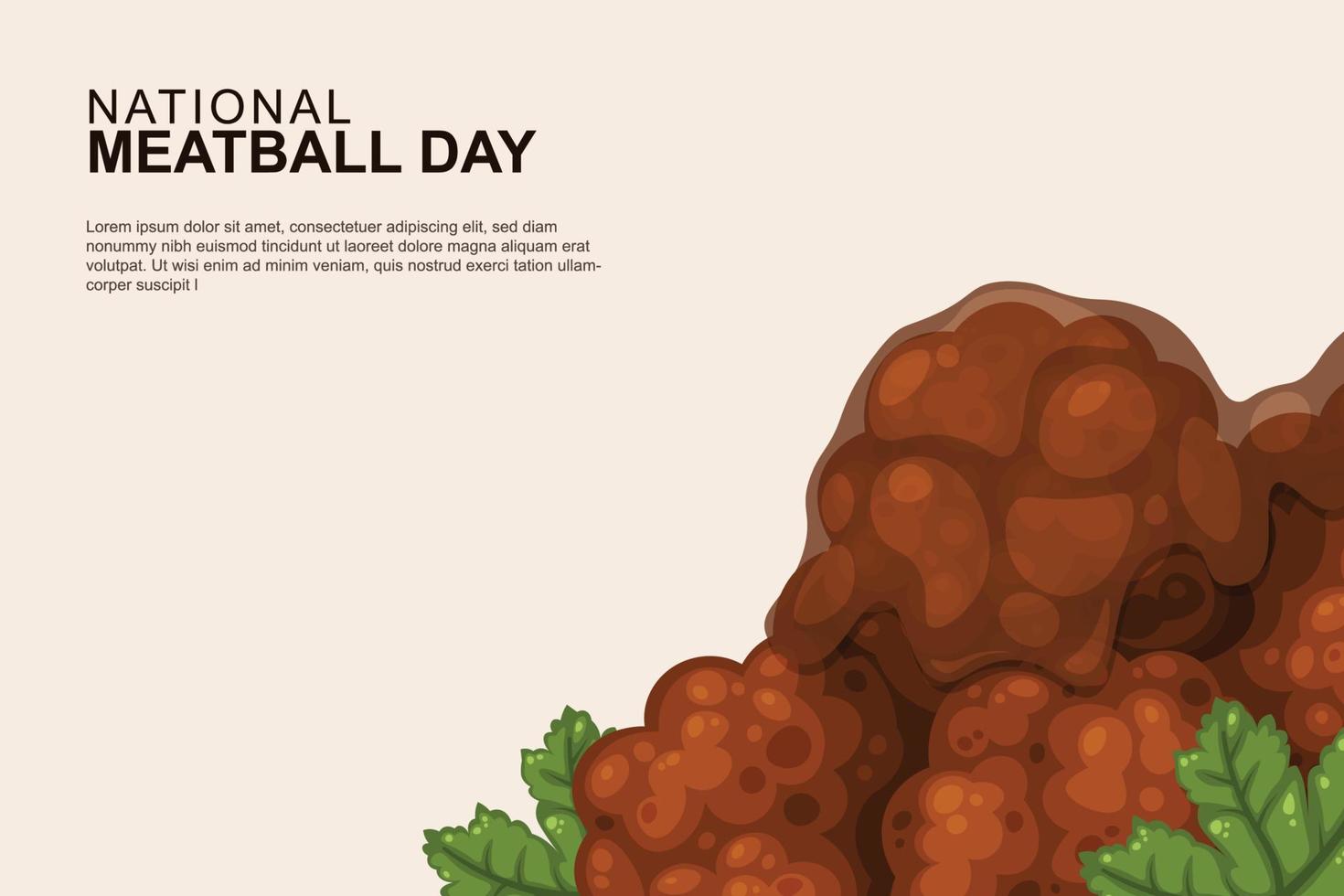 National Meat Day background. vector