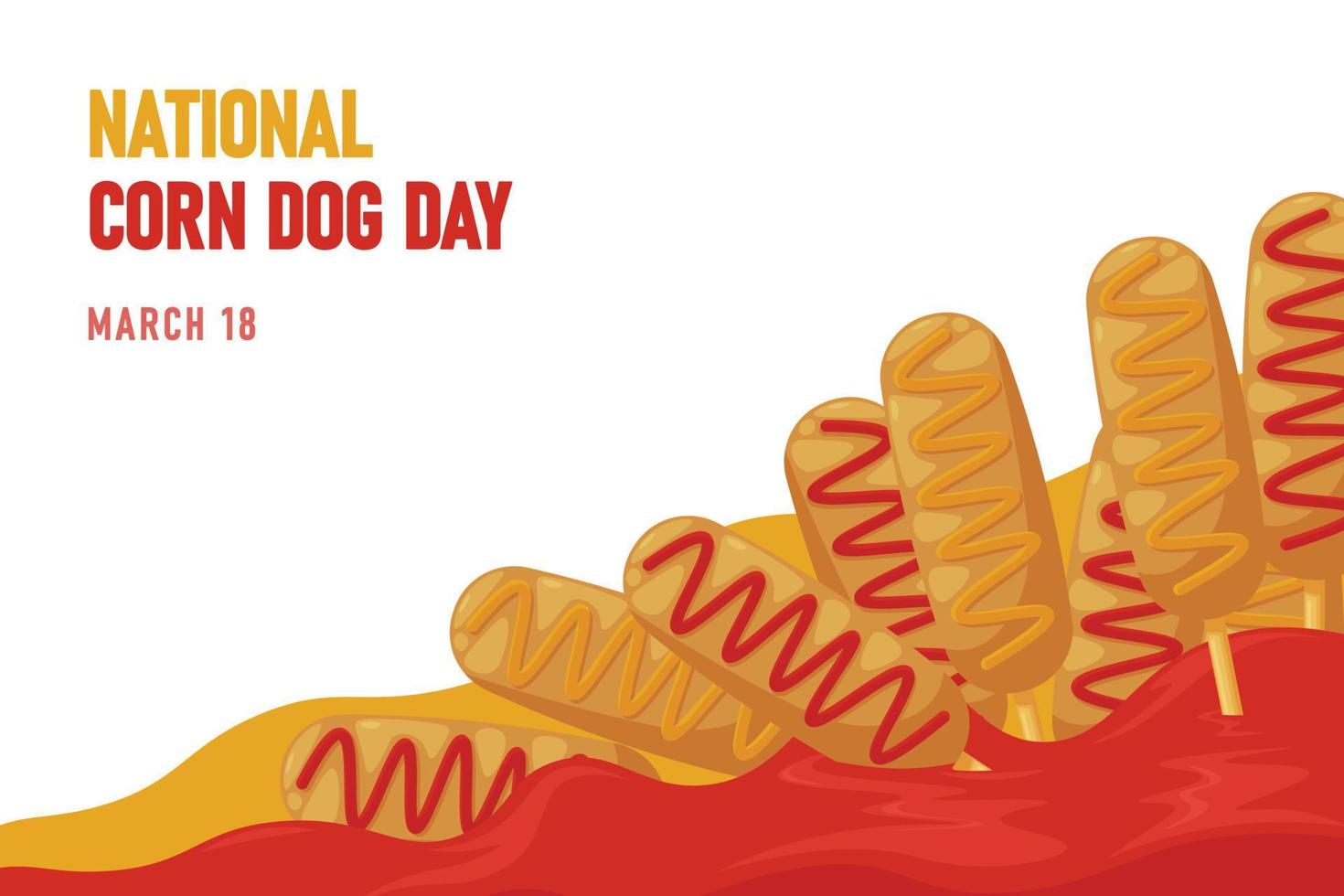 National Corn Dog Day background. 20314220 Vector Art at Vecteezy