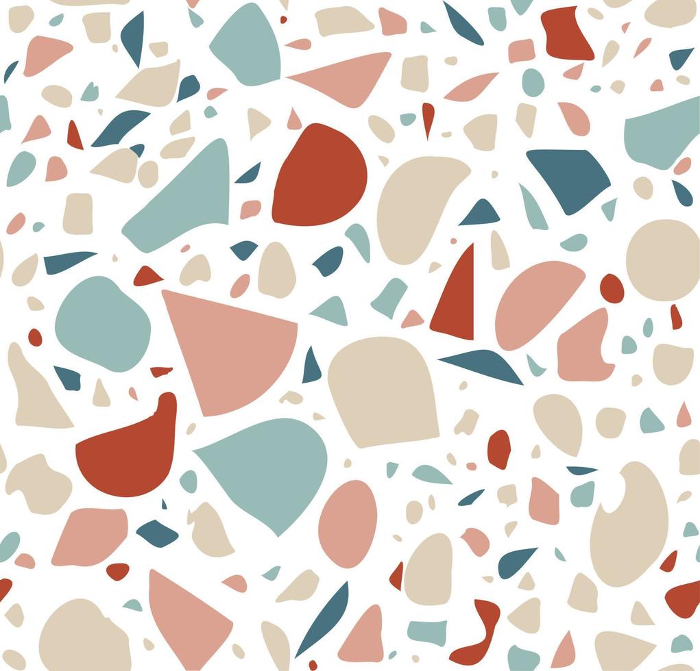 Terrazzo flooring seamless pattern background, Modern minimalistic floor tile for interior decoration. vector