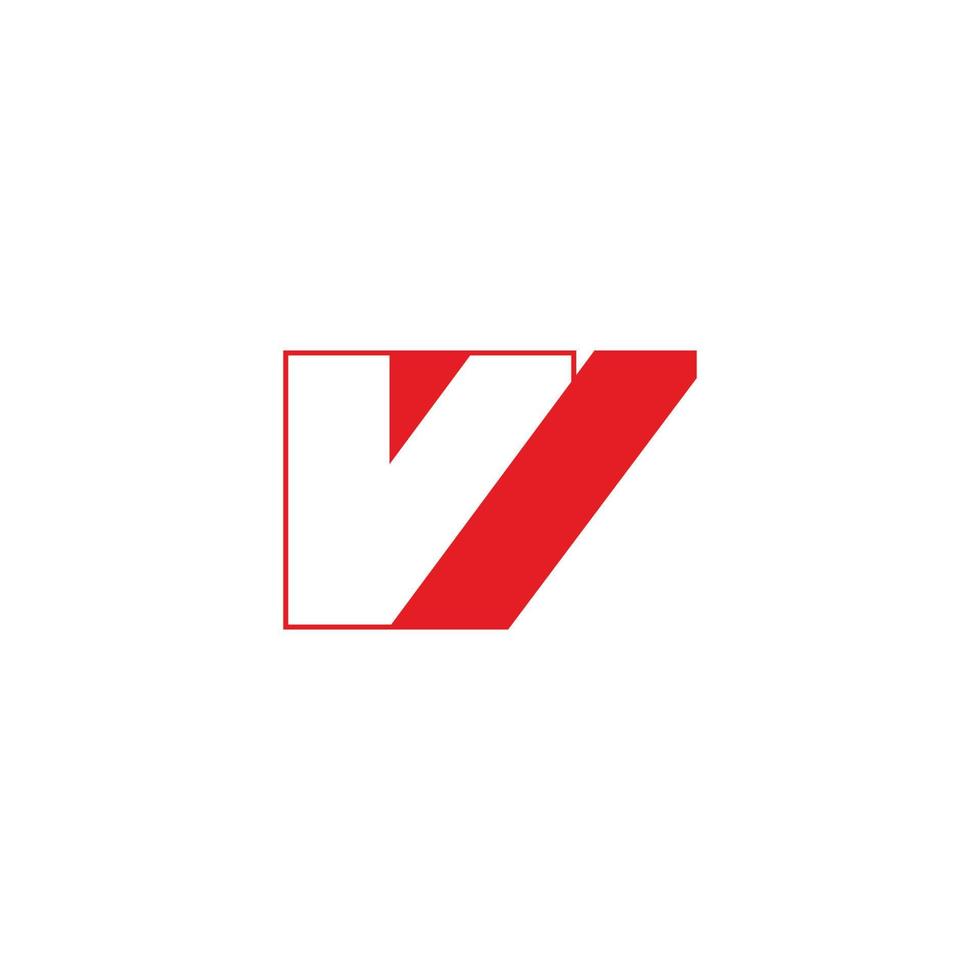 letter vv simple geometric logo vector
