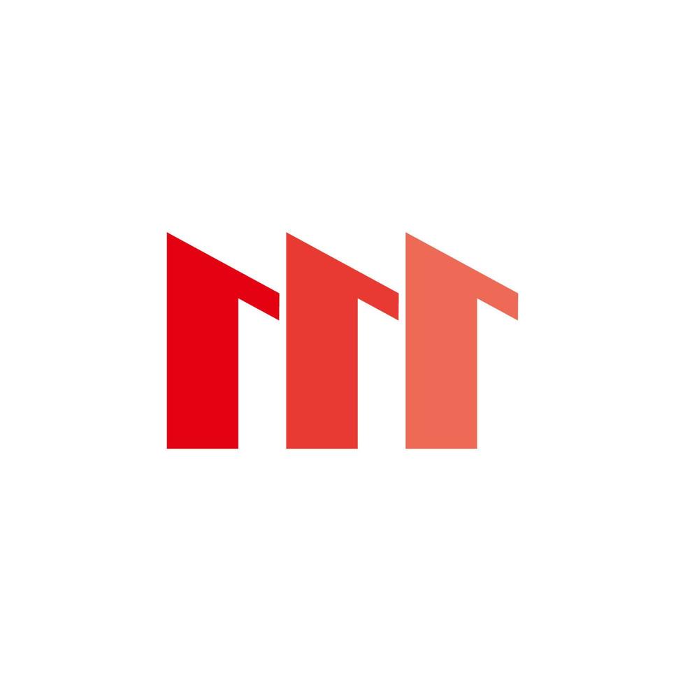 letter m abstract arrow up simple geometric symbol logo vector