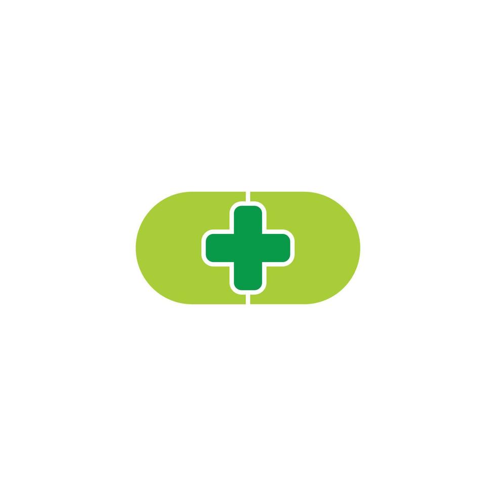 plus medical pill symbol vector