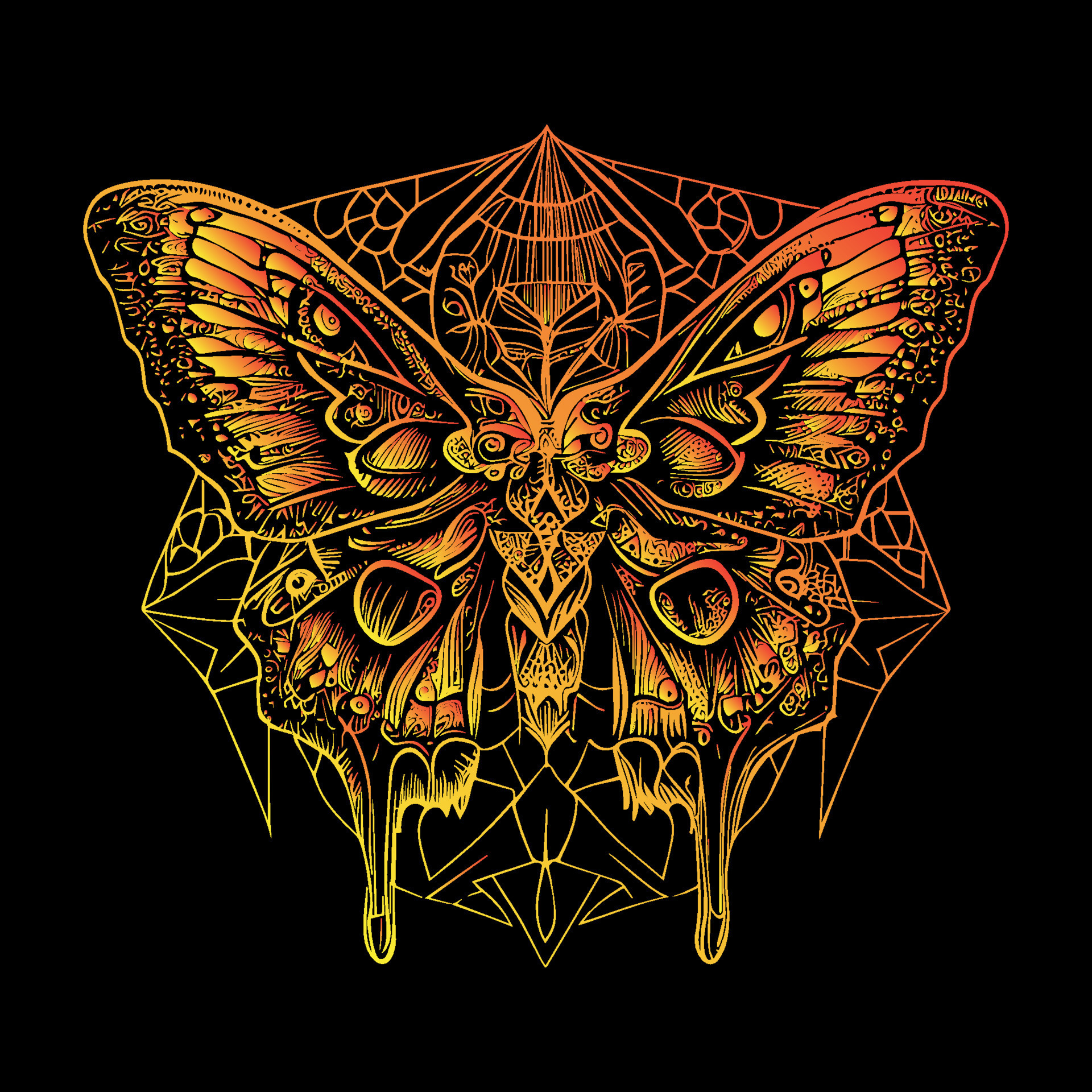 This artwork showcases a stunning black butterfly with intricate details  and delicate lines. A striking contrast of light and dark creates a  beautiful image 20315101 Vector Art at Vecteezy