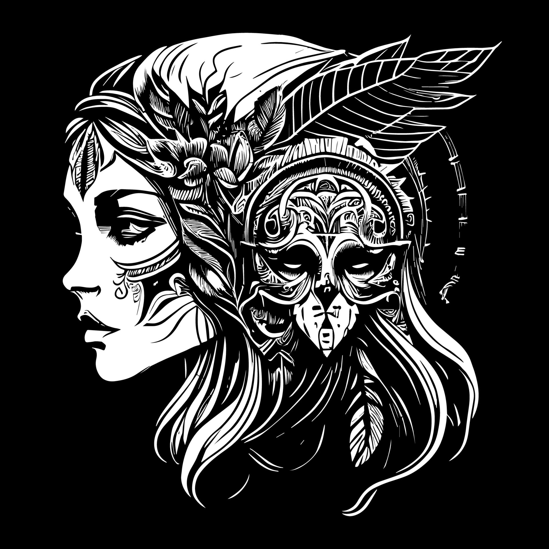 Traditional Lady Face Tattoo Design Scarf for Sale by FOREVER TRUE TATTOO   Redbubble
