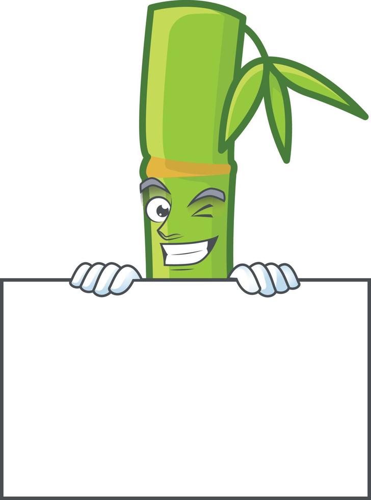 Bamboo stick cartoon character style vector